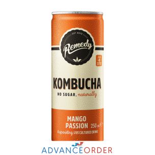 Remedy Kombucha Mango Passion Cans 12x250ml