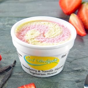 Cool Delight Strawberry & Vanilla Swirl Frozen Mousse Tubs 60x90ml