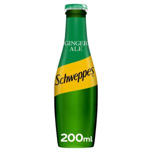 Schweppes Canada Dry Ginger Ale Glass Bottles 24x200ml