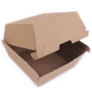 Small Kraft Clamshell Burger Box 90x90x70mm 1x200