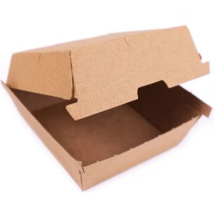 Large Kraft Clamshell Burger Box 102x102x60mm 1x200